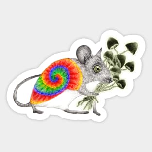 Magic Mushroom Mouse Sticker